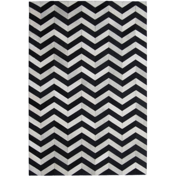 MadisonsInc Area Cowhide Chevron Rug Wayfair